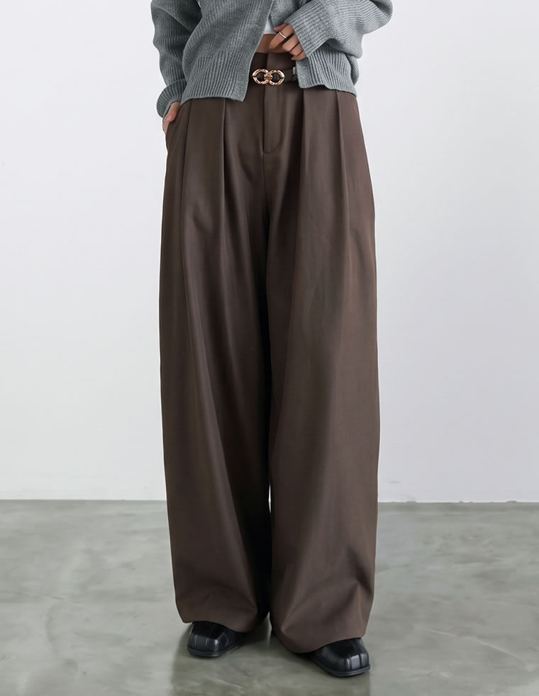 【10月23日 再入荷予定】ベルトループツイルタックバレルパンツ