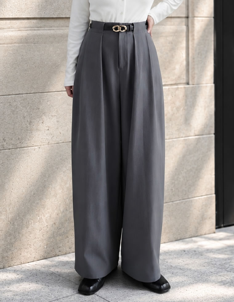 【10月23日 再入荷予定】ベルトループツイルタックバレルパンツ