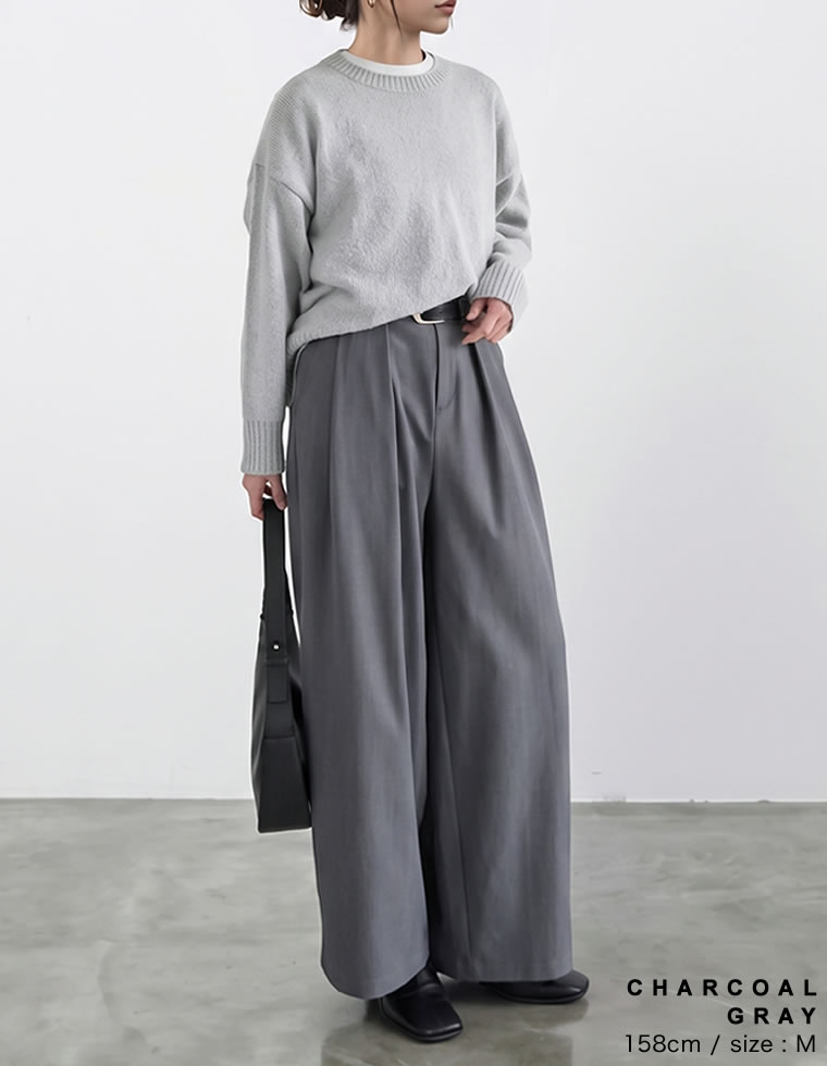 【10月23日 再入荷予定】ベルトループツイルタックバレルパンツ