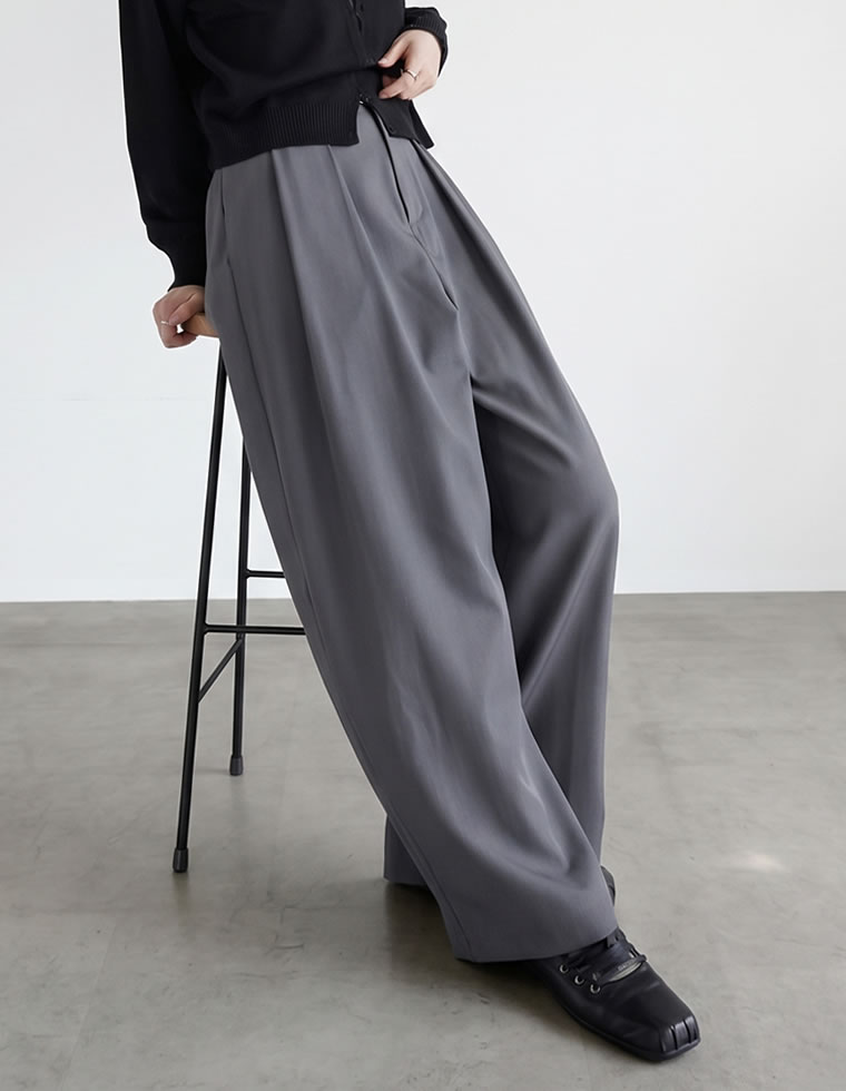 【10月23日 再入荷予定】ベルトループツイルタックバレルパンツ