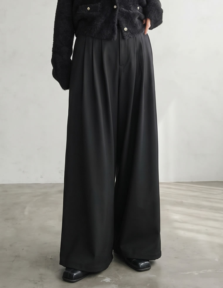 【10月23日 再入荷予定】ツイルタックワイドストレートパンツ