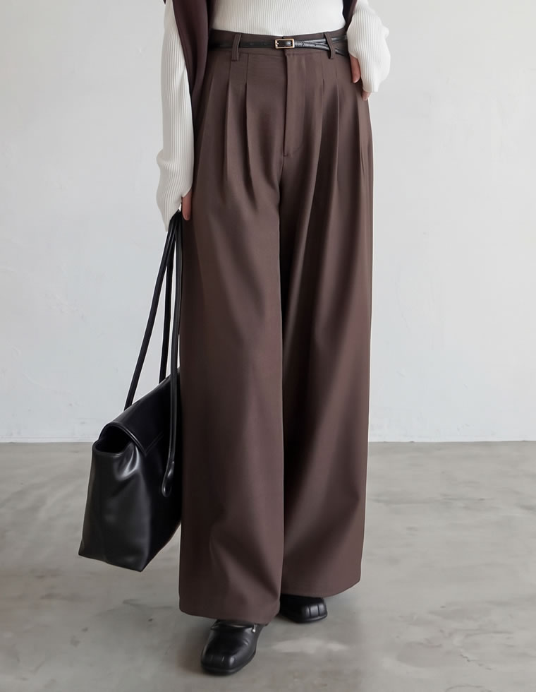【10月23日 再入荷予定】ツイルタックワイドストレートパンツ