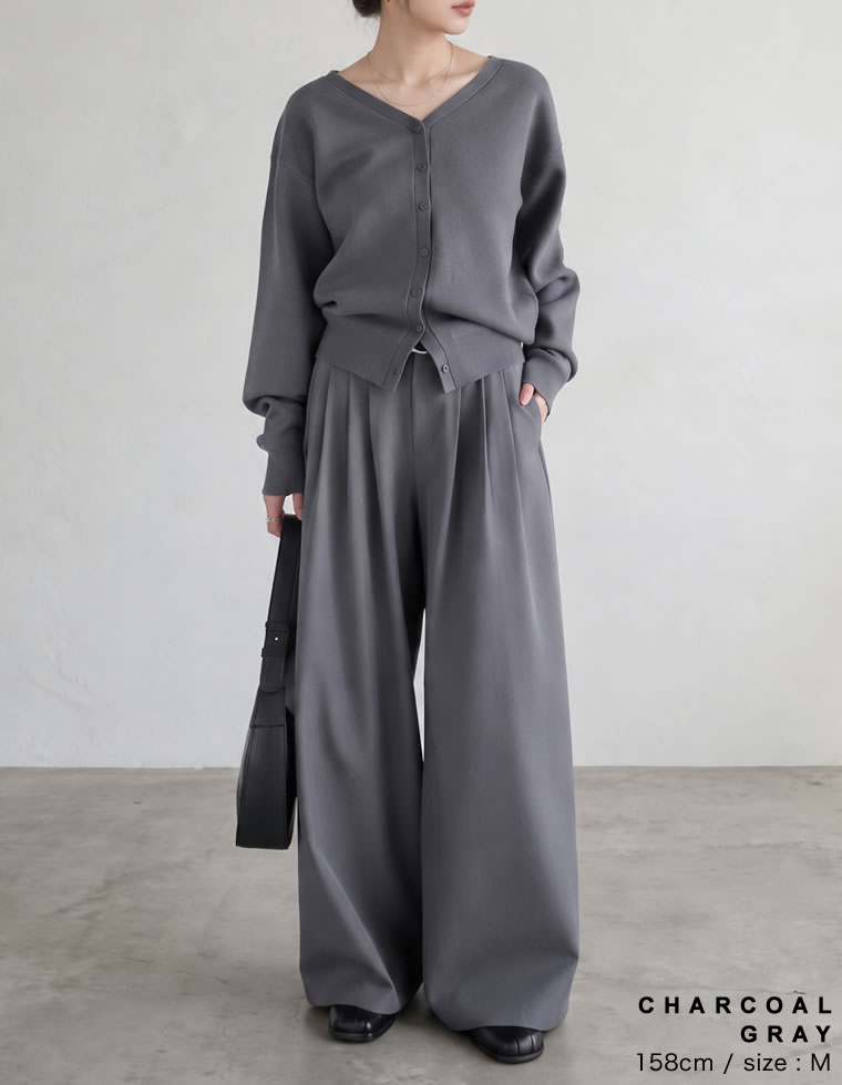 【10月23日 再入荷予定】ツイルタックワイドストレートパンツ