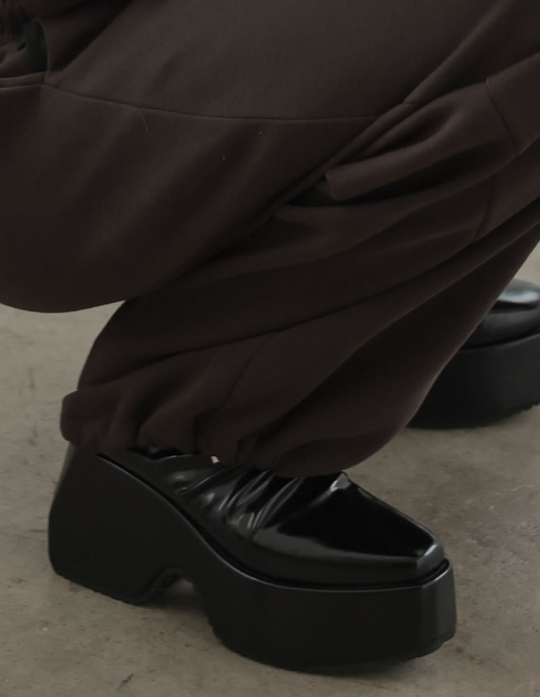 裾コードドロストイージースウェットパンツ