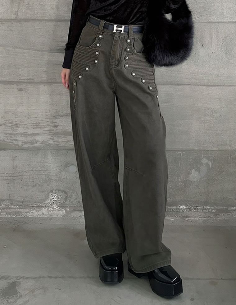 ナポレオンボタンカツラギカーブパンツ